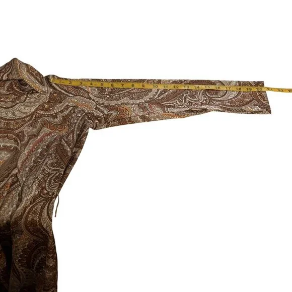 Vintage Walden Classics Paisley 3/4 - Long Sleeve Cowl Neck Dress Size 14 - Picture 13 of 13
